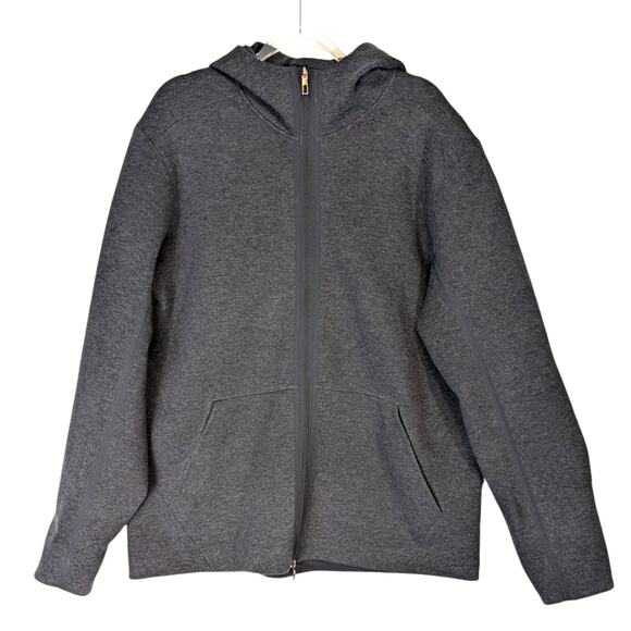 Lululemon Men's Scuba Zip Hoodie Patch Pockets Double Zipper Charcoal Gray XXL - Picture 1 of 11